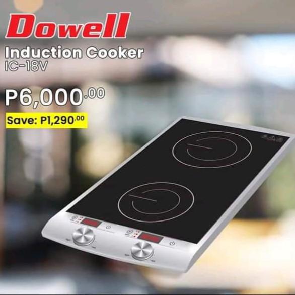 Dowell Vertical Double Burner Induction Cooker Energy Efficient with