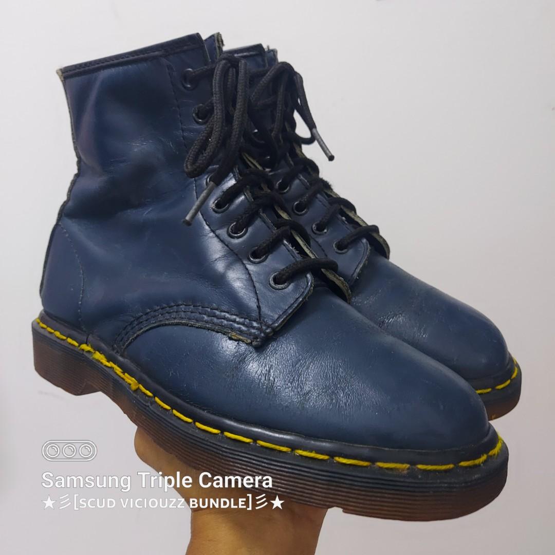 Dark blue doc martens discount