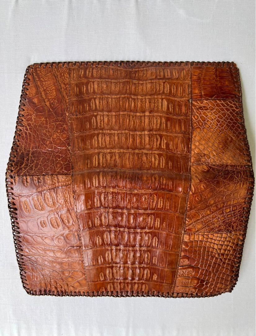 Vintage Furla Genuine Brown Alligator Clutch Purse | eBay