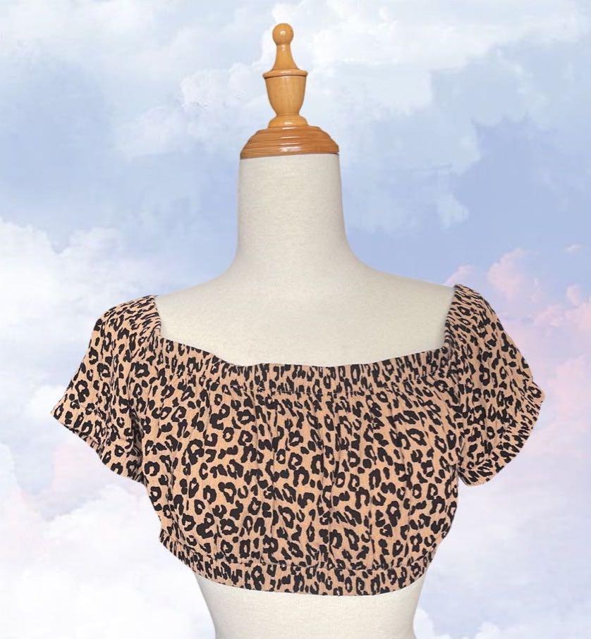 Leopard crop top forever online 21
