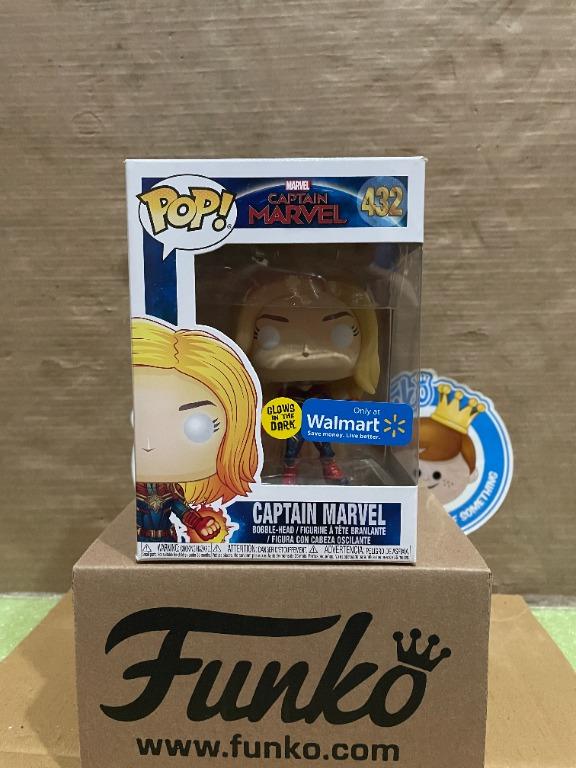 Funko Pop 432 Captain Marvel GITD Walmart on Carousell