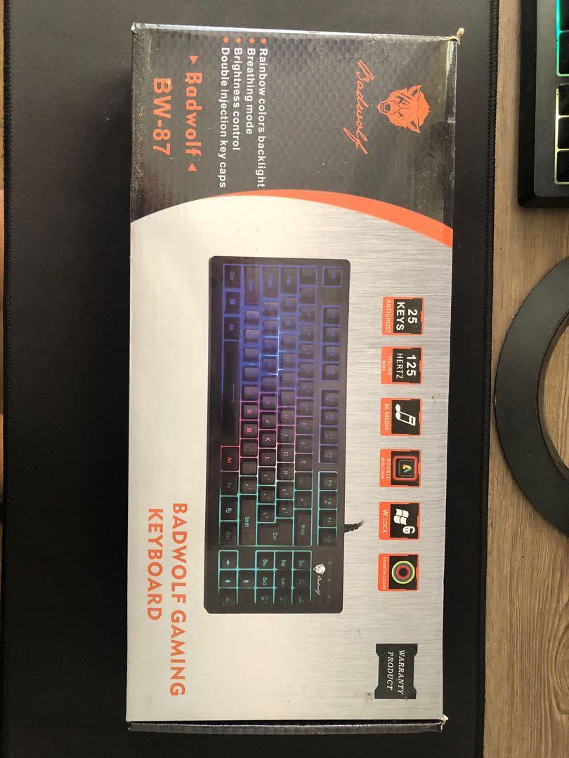 Gaming Keyboard Badwolf BW 87, Computers & Tech, Parts & Accessories ...