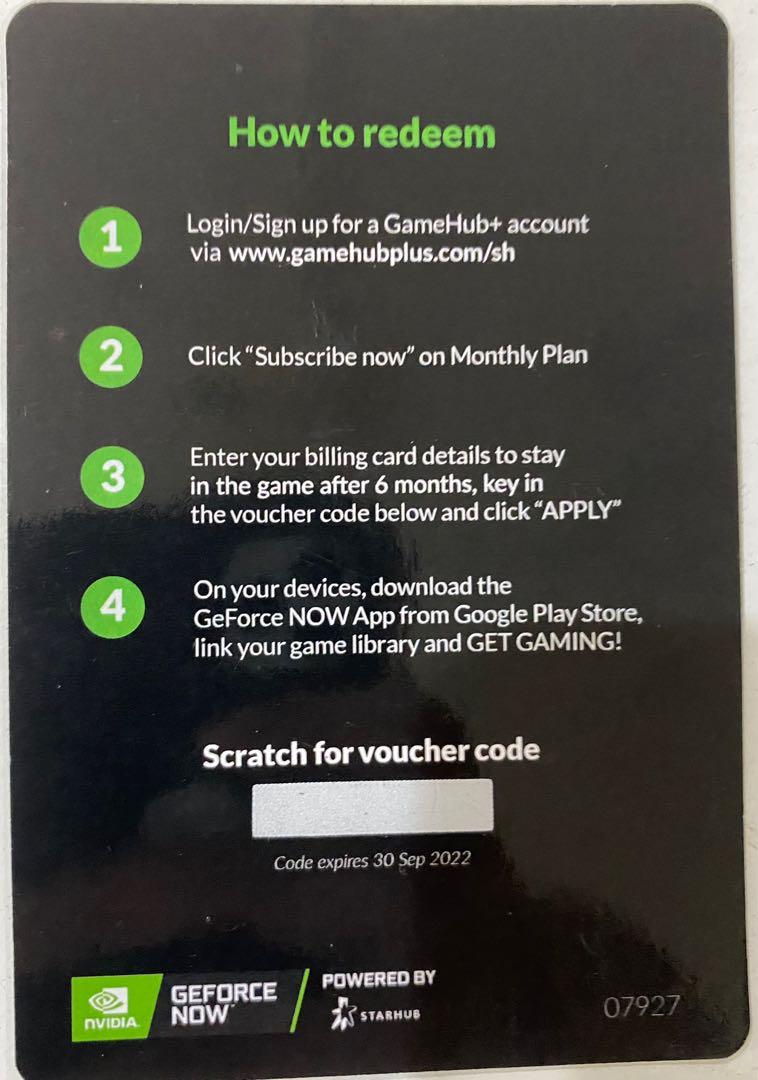 GeForce NOW voucher worth Video Gaming, Gaming