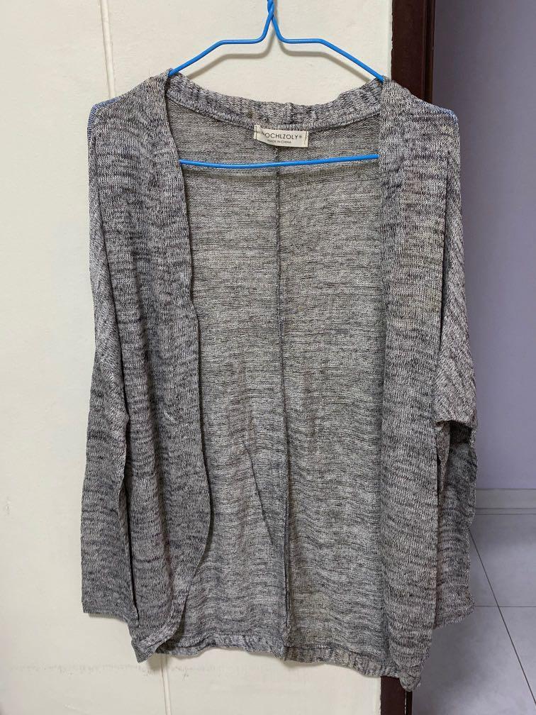 Grey thin cardigan on sale