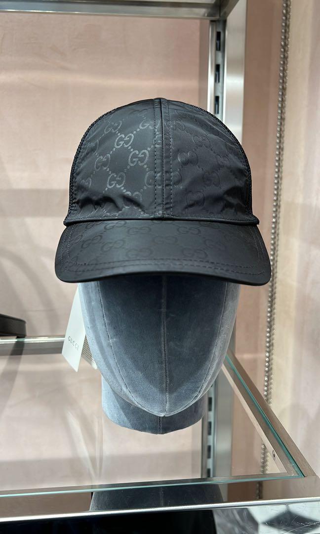 Gucci GG Guccissima Nylon Baseball Cap in Black