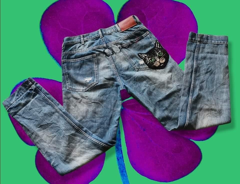 gucci cat jeans