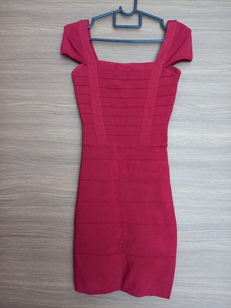guess marciano red dress