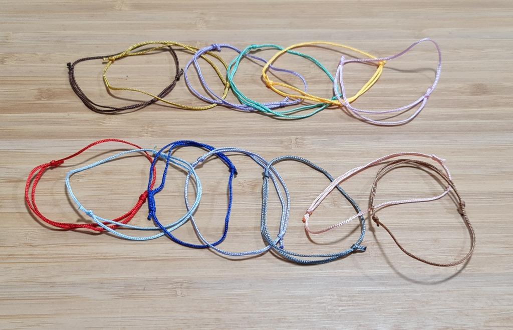Thin cord clearance bracelet