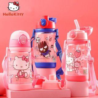Hello Kitty Children Water Bottle With Straw Kids Water Bottle 2in1 Straw+Direct Drink Interchangeable BPA-free 520ml