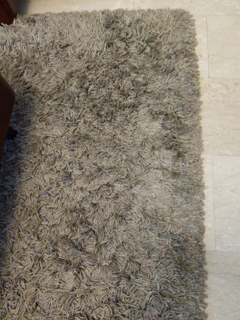 Ikea shaggy Gray Carpet, Furniture & Home Living, Home Decor, Carpets