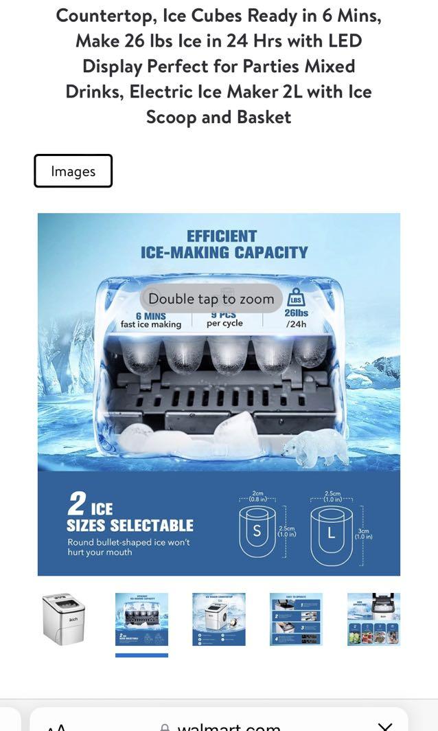 IKICH Portable Ice Maker Machine for Countertop, Ice Cubes Ready in 6