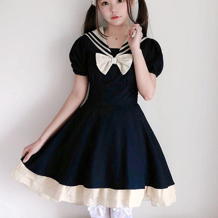 Japanese School Girl Lolita Sailor Navy Uniform Seifuku Dress | Cosplay ...
