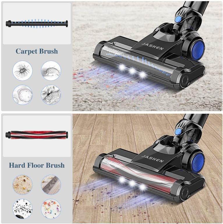 JASHEN V12S Lightweight Cordless Vacuum Cleaner, 180W 9Kpa Powerful