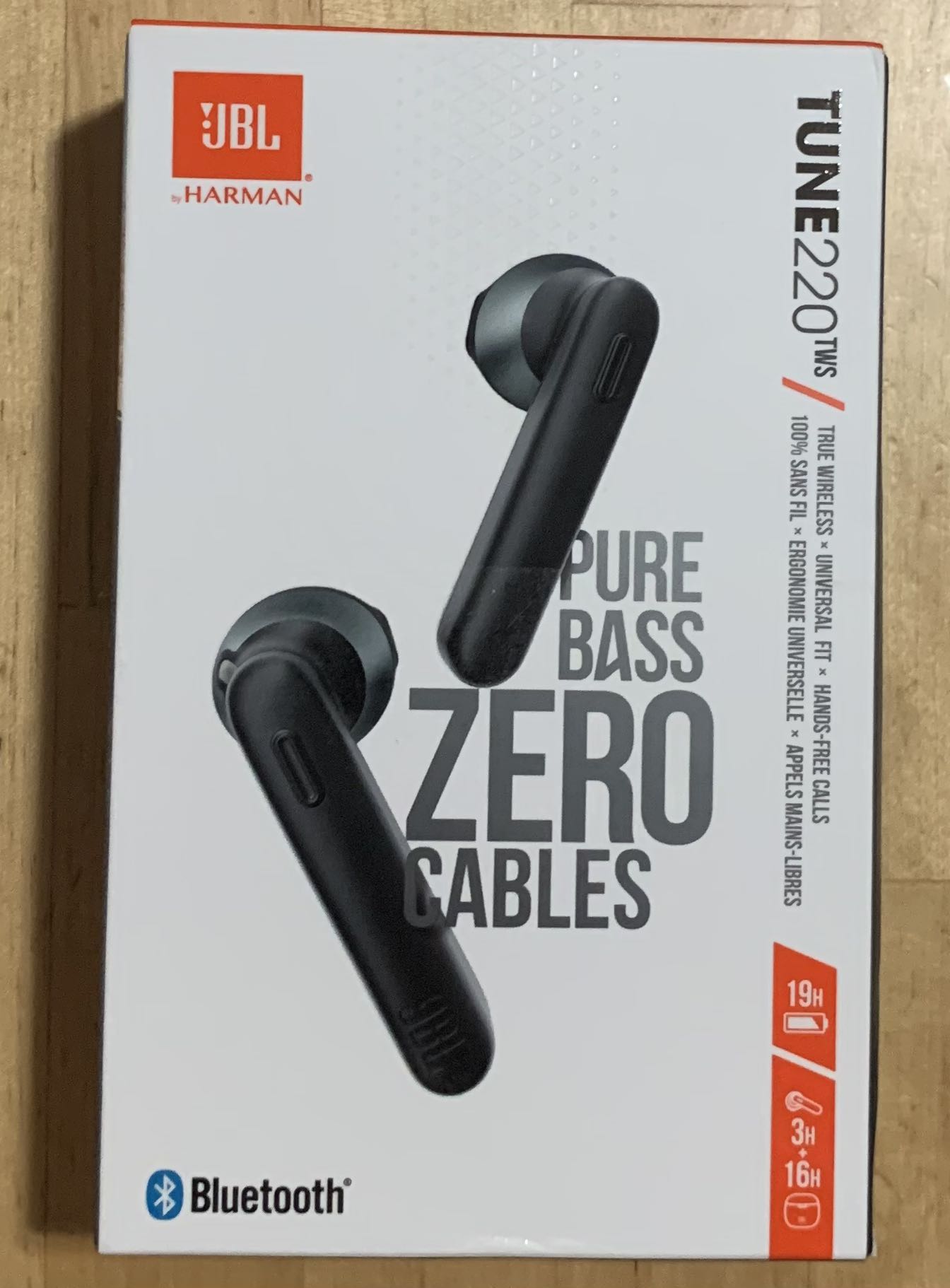Jbl tune 220 online pure bass zero cables