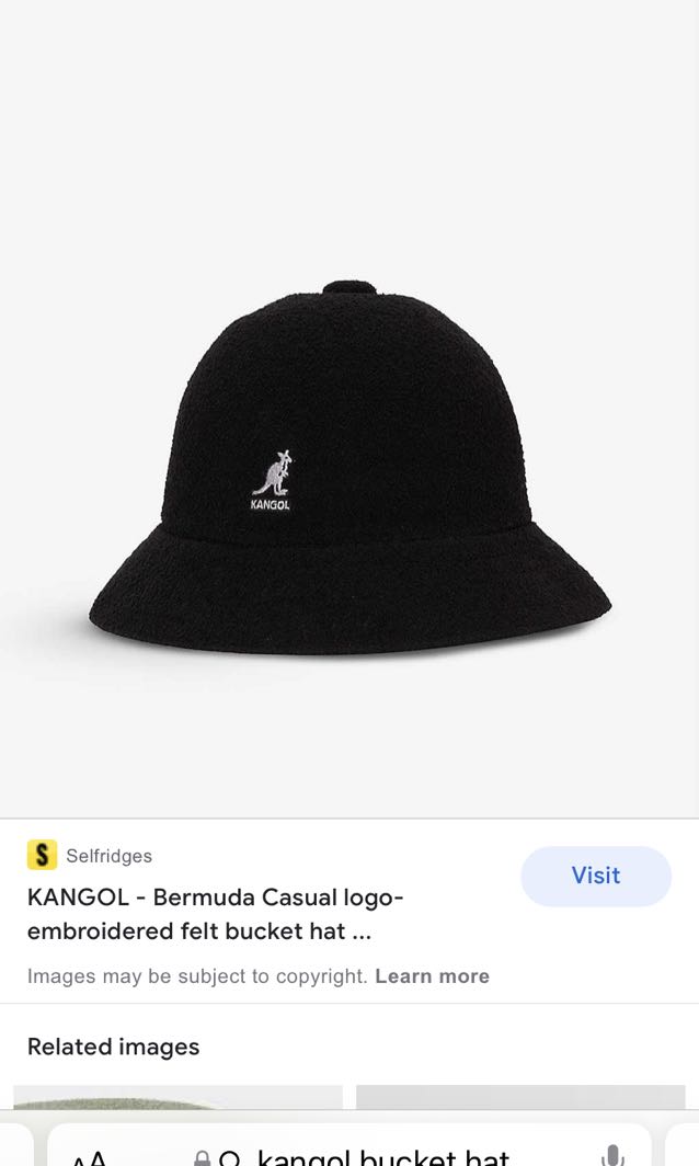 Kangol bucket hat m size black , 男裝 
