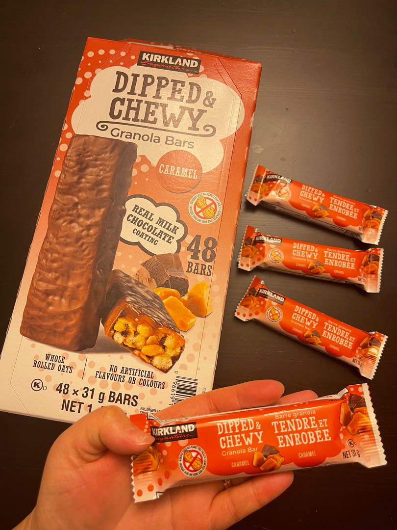 Kirkland dipped and chewy caramel granola bars, Health & Nutrition