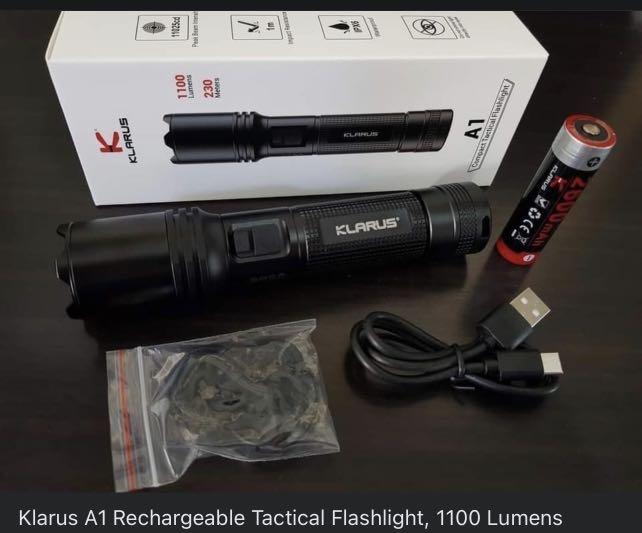 Klarus E2 and A1 Flashlight Bundle, Sports Equipment, Hiking & Camping