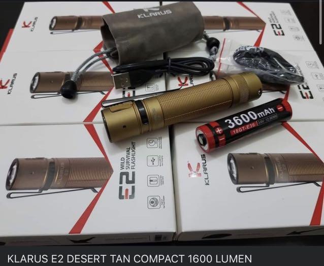 Klarus E2 and A1 Flashlight Bundle, Sports Equipment, Hiking & Camping