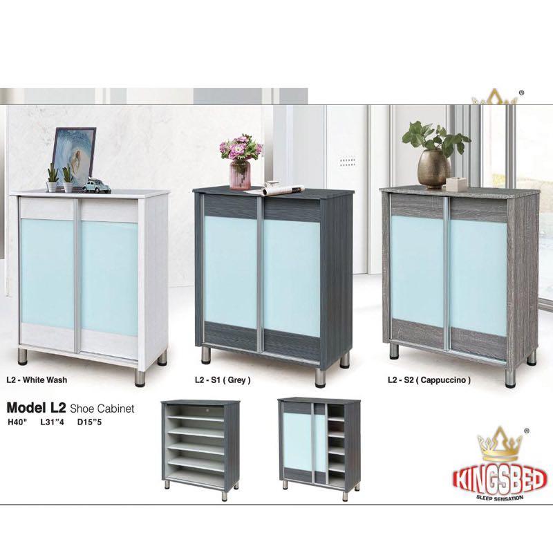 L2 Glass Sliding Door Shoe Furniture & Home Living, Furniture