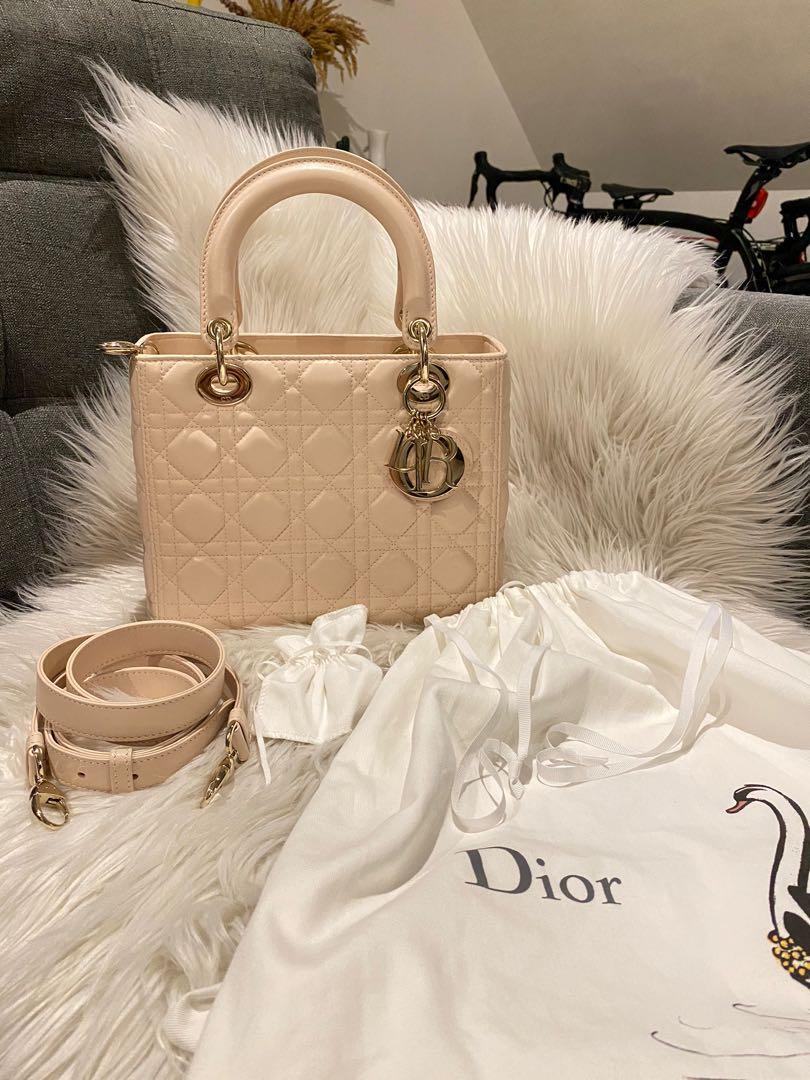 Lady dior best sale medium beige