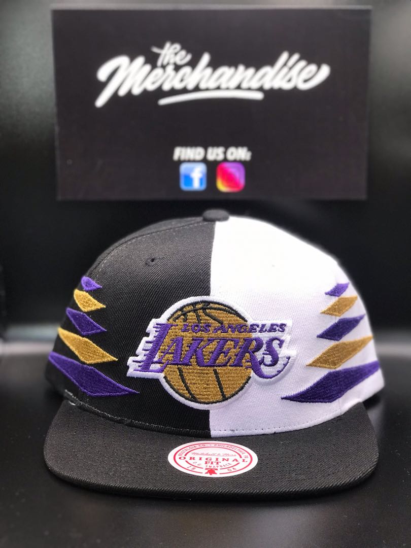 Los Angeles Lakers Mitchell & Ness Diamond Cut Snapback Hat