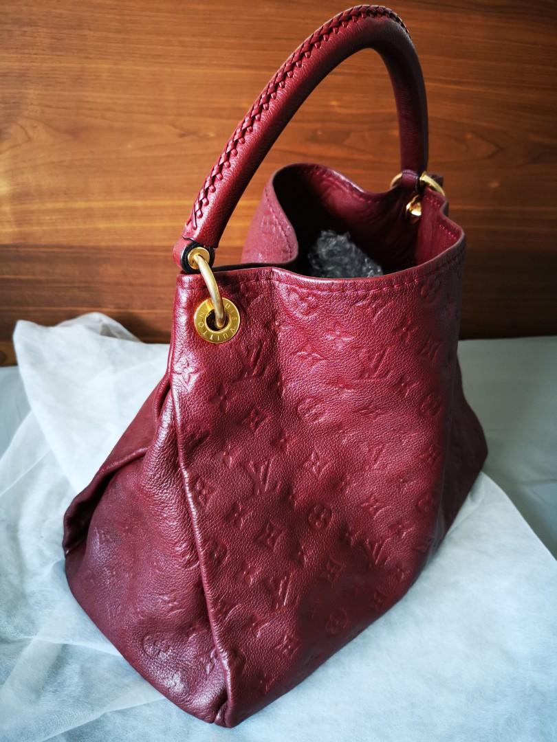 Artsy leather handbag Louis Vuitton Burgundy in Leather - 38366144