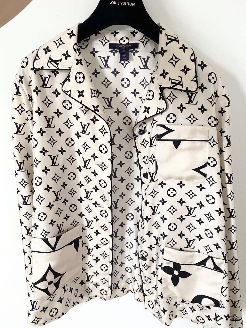 Louis Vuitton Monogram Pajama Shirt, Luxury, Apparel on Carousell