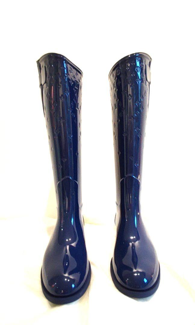 路易威登平底高雨靴Louis Vuitton Rain Boots, 女裝, 鞋, 靴- Carousell