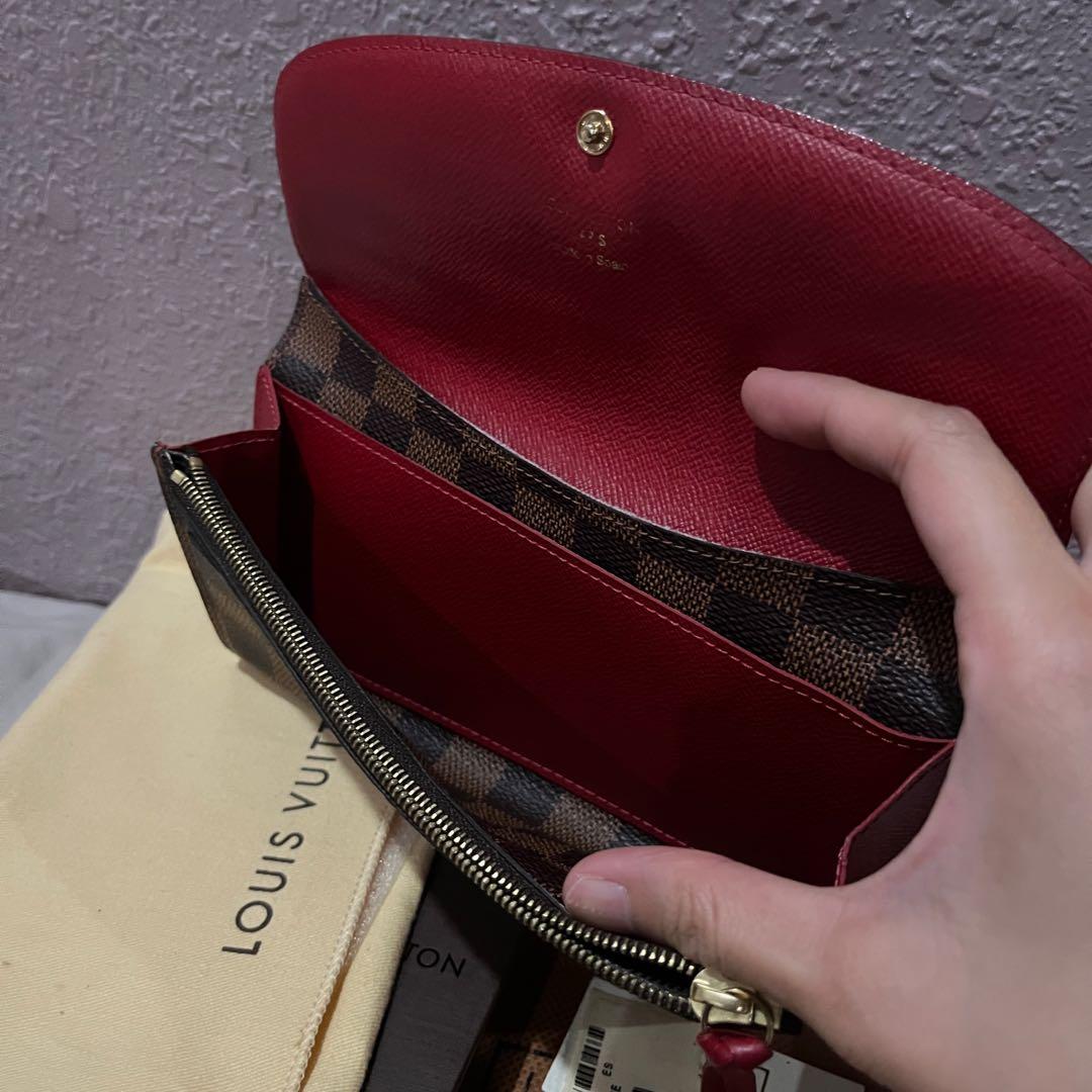 Louis Vuitton Red Empreinte Emilie Wallet, Luxury, Bags & Wallets on  Carousell