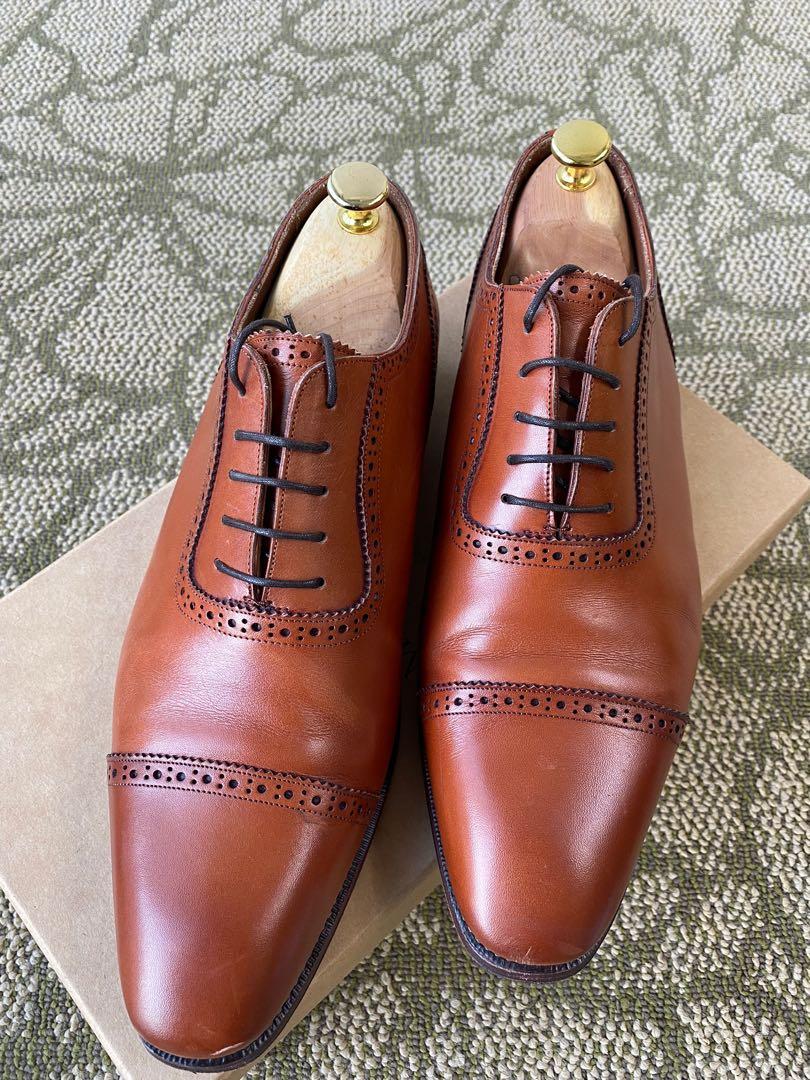 Meermin brown leather office shoes, Men 
