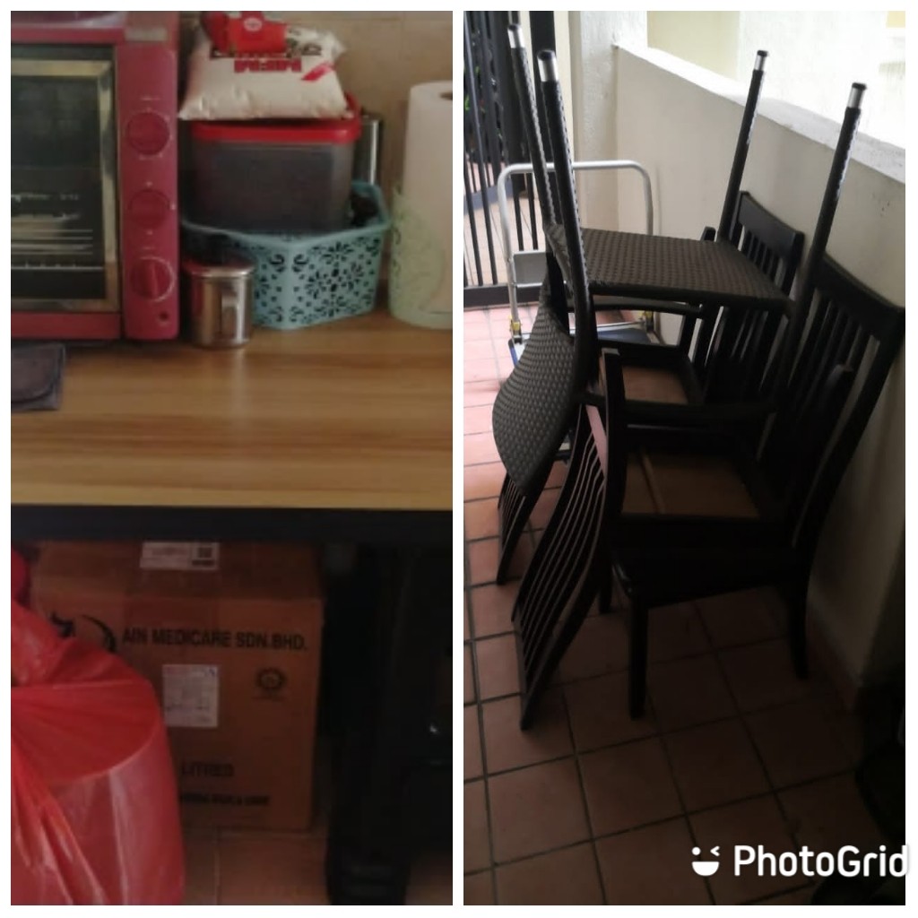 Meja mkn solid kerusi jenama, Furniture & Home Living, Furniture