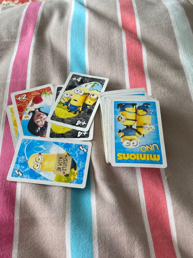 Minions UNO cards, 興趣及遊戲, 玩具 & 遊戲類 Carousell