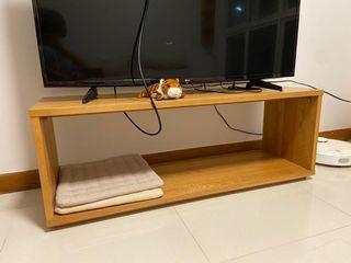 Muji oak bench/TV console L121 x D37.5 x H44cm