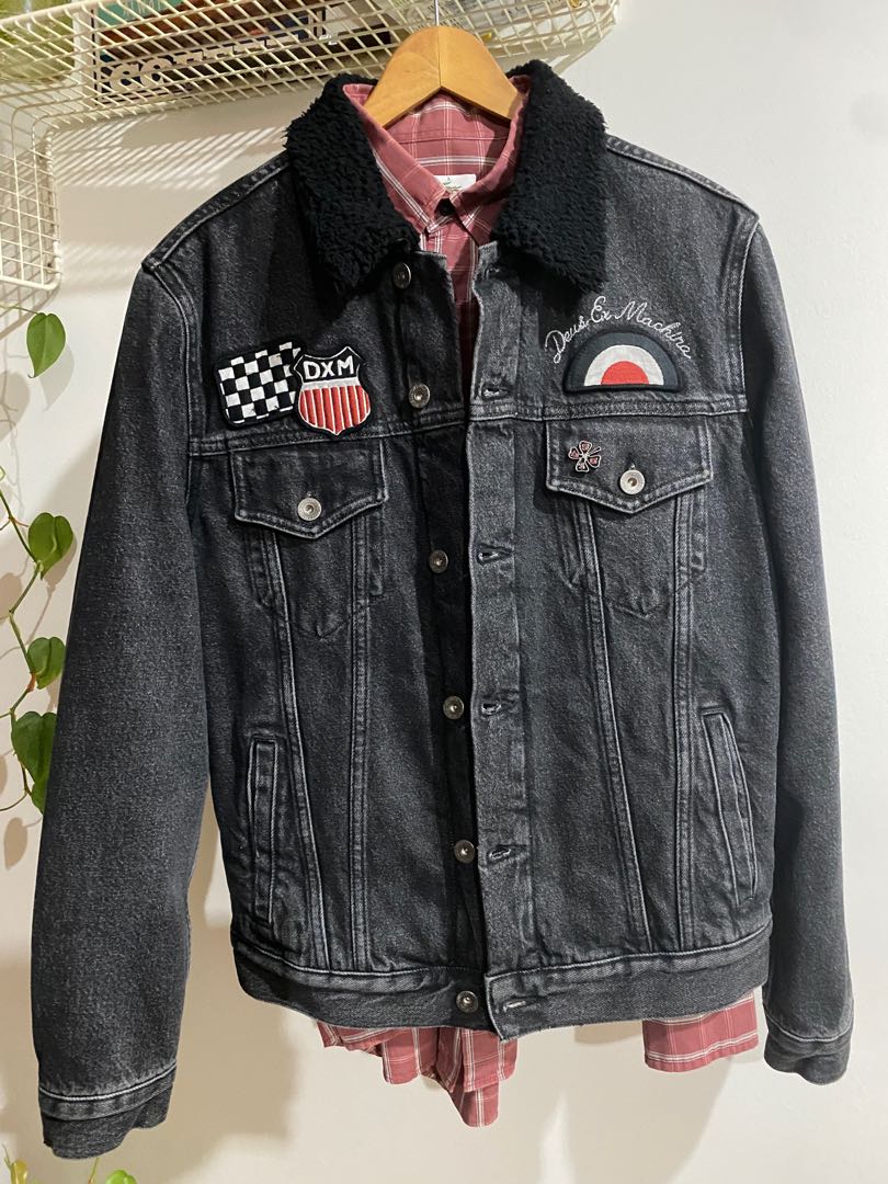 NEW DEUS EX MACHINA Club Ace Denim Jacket Women s Fashion Tops