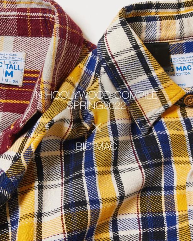 N.Hoolywood Big Mac Check Shirt, 男裝, 上身及套裝, T-shirt、恤衫