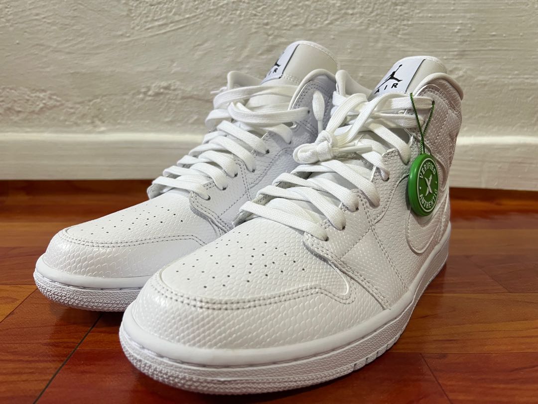 White snakeskin jordans online