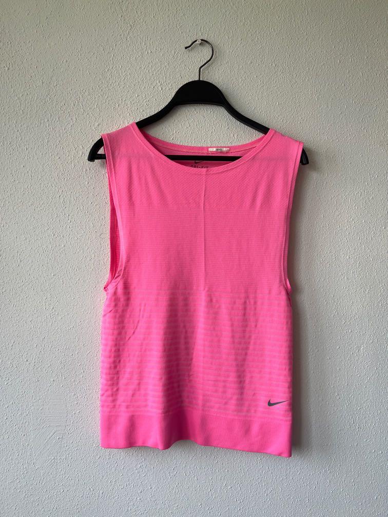 Nike neon pink running tank, Women's Fashion, Tops, Other Tops on Carousell