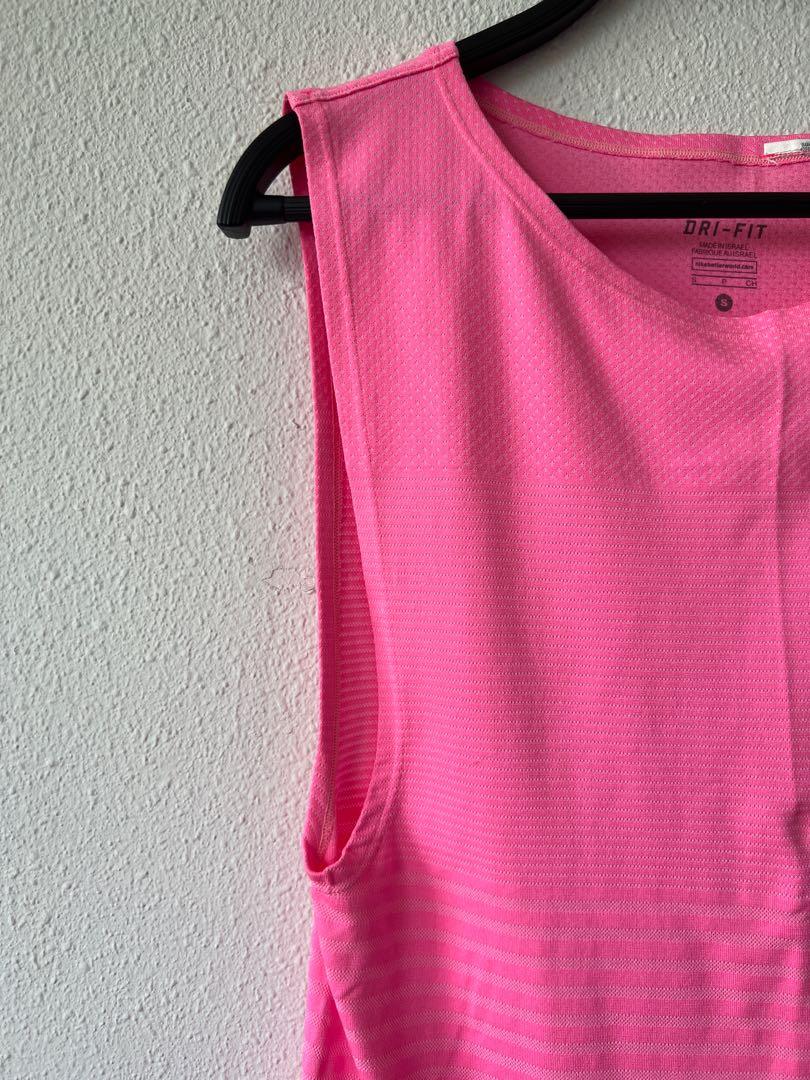Nike neon pink running tank, Women's Fashion, Tops, Other Tops on Carousell