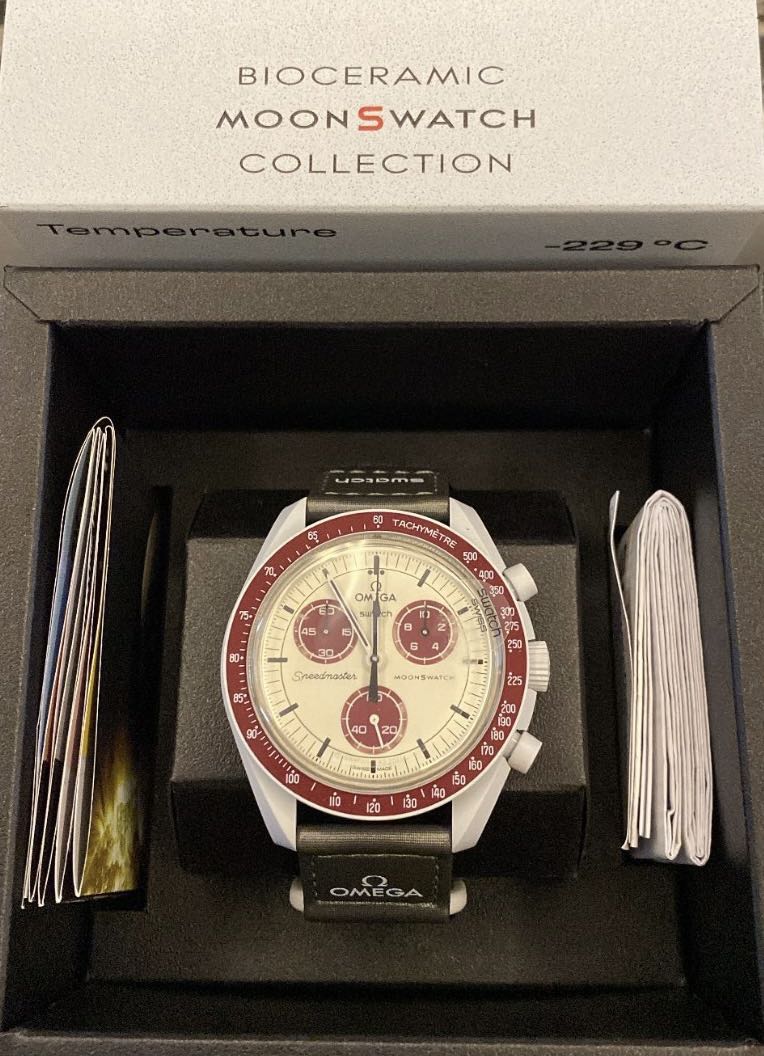Buyer selected> Omega x Swatch Moonswatch Mission to Pluto, Luxury, Watches  on Carousell
