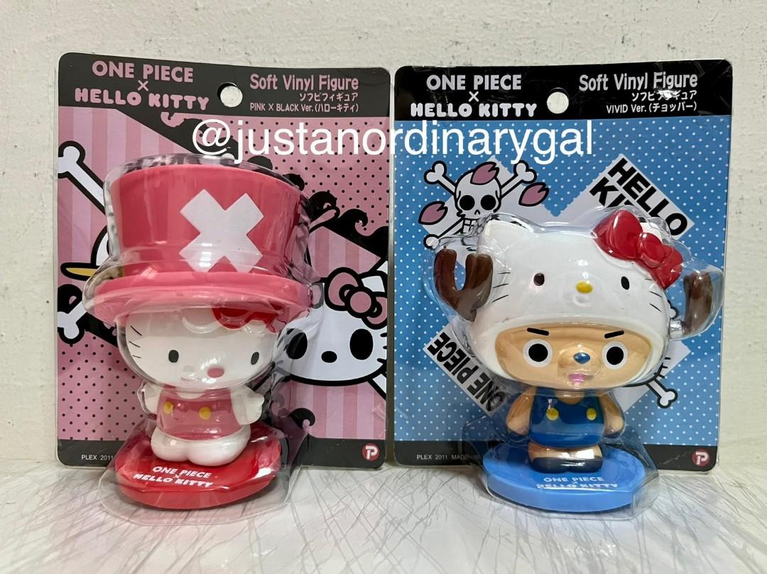 One Piece X Hello Kitty Soft Vinyl Figurine Vivid ver and Pink X Black