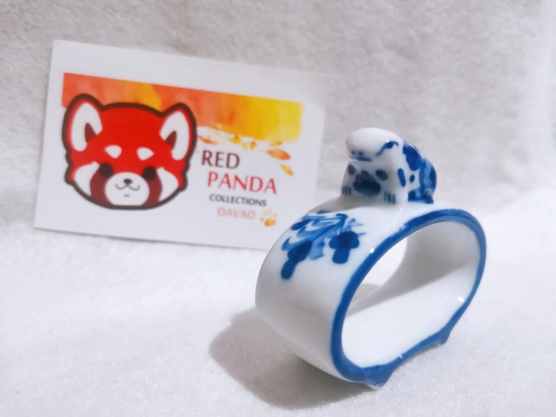 Oriental Blue and White Ceramic Frog Napkin Ring (Category: Dinnerware & Cutlery) located in Davao. Submitted by redpandacollections (Listing ID 1151456942, Image 1). Description: Oriental Blue and White Ceramic Frog Napkin Ring Authentic from Thailand Handcrafted Size 2.5 inches.