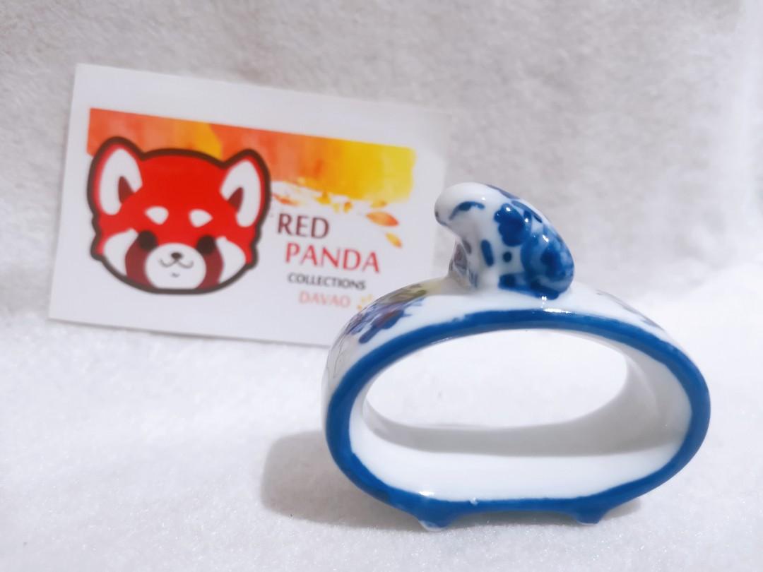 Oriental Blue and White Ceramic Frog Napkin Ring (Category: Dinnerware & Cutlery) located in Davao. Submitted by redpandacollections (Listing ID 1151456942, Image 2). Description: Oriental Blue and White Ceramic Frog Napkin Ring Authentic from Thailand Handcrafted Size 2.5 inches.