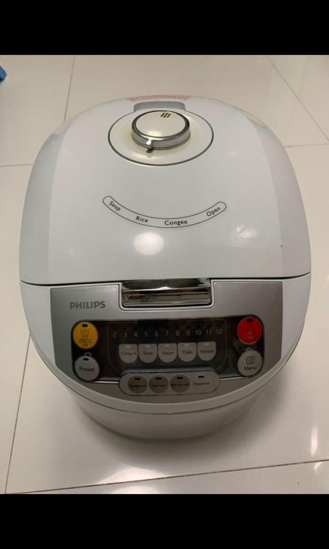 Philips fuzzy logic rice cooker ( under warranty) 1.8 liter HD3038, TV