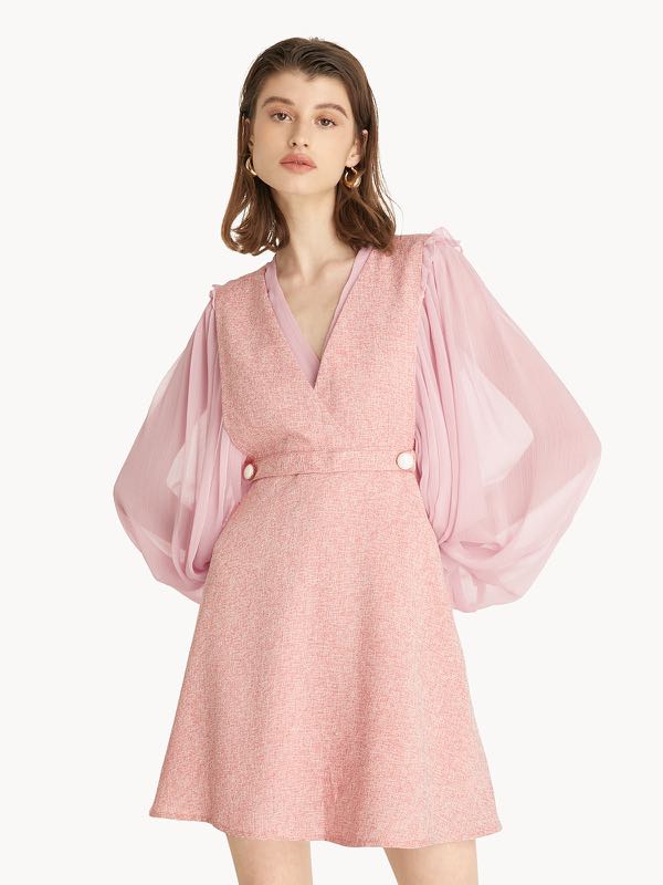 Pomelo Tweed Mini Dress, Women's Fashion, Dresses & Sets, Dresses on