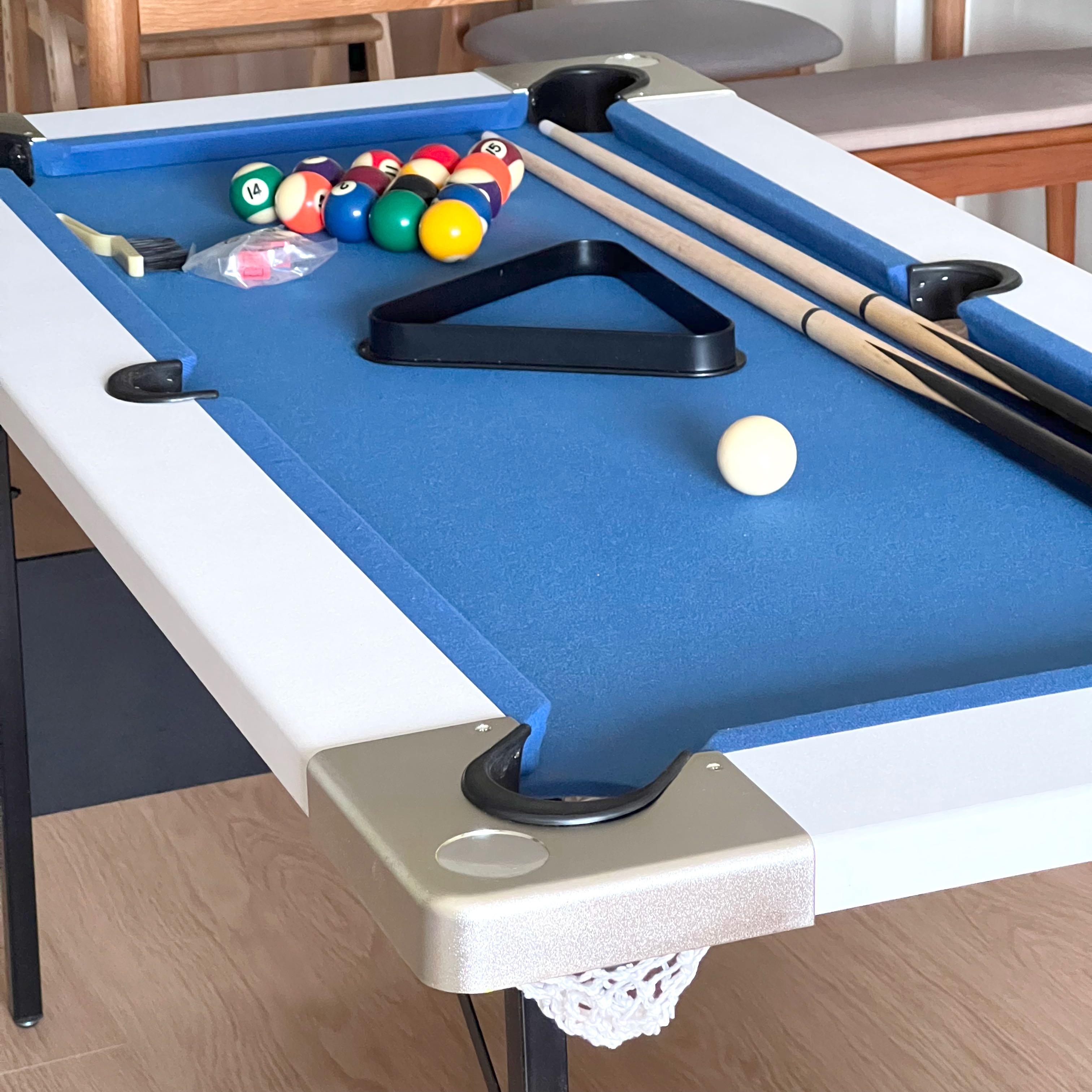 Pool Table (Category: Tables & Sets) located in Singapore. Submitted by sglit1230 (Listing ID 1151265911, Image 2). Description: As good as brand new play once only Length 152.5cm Width 77cm Height 76cm.