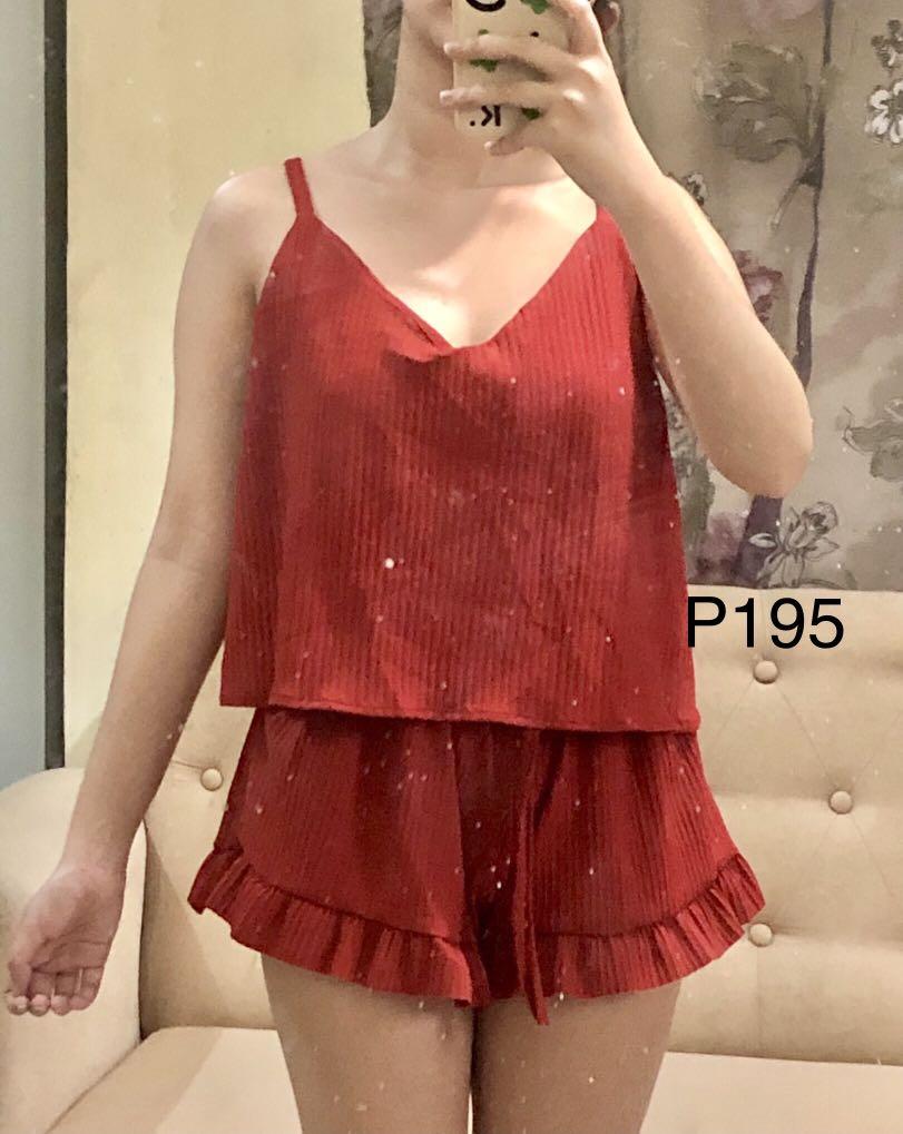 Red Sleepwear, Women's Fashion 