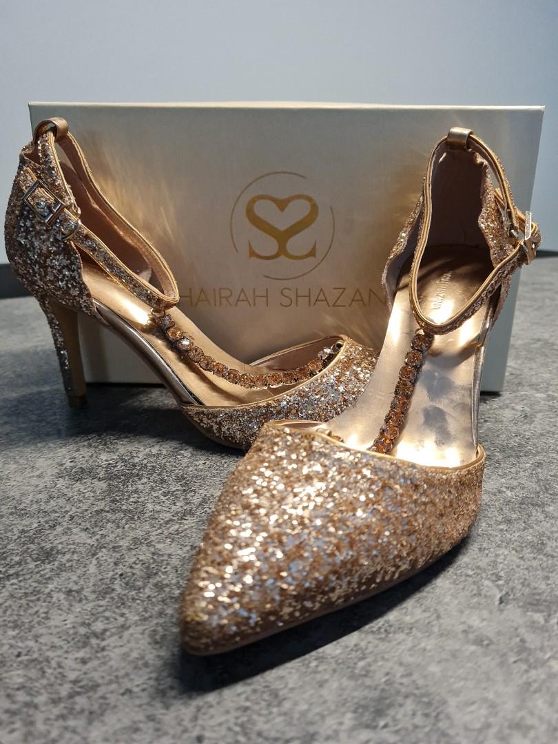 Raya Glitter Heels, Women's Fashion 
