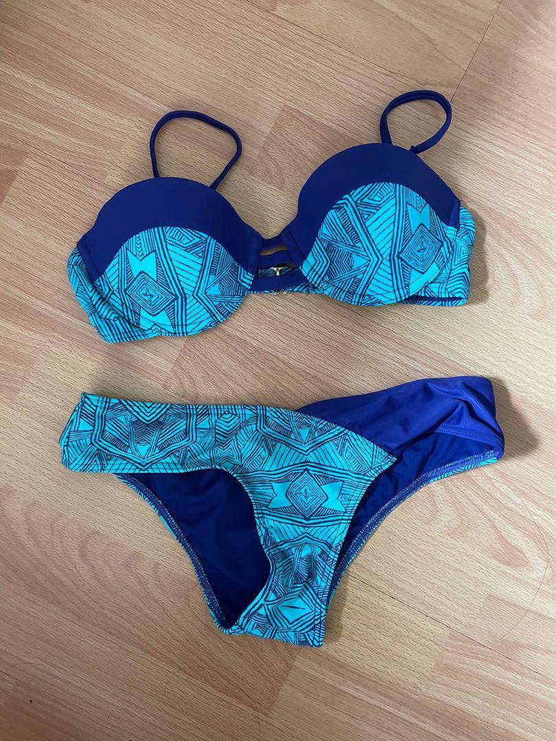 Roxy Aztec Bikini Set Womens Fashion Swimwear Bikinis And Swimsuits On Carousell