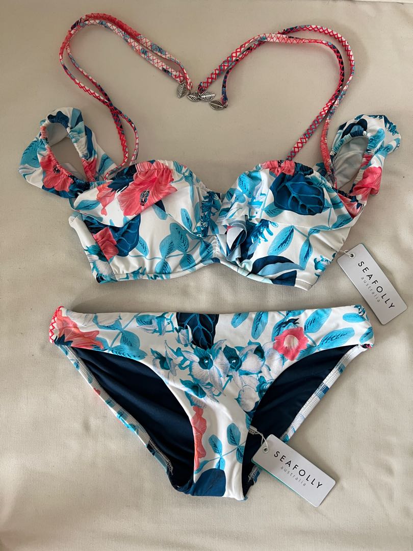 Seafolly Tropical Vacay Bikini Set AU/UK Size 8, Women's Fashion ...