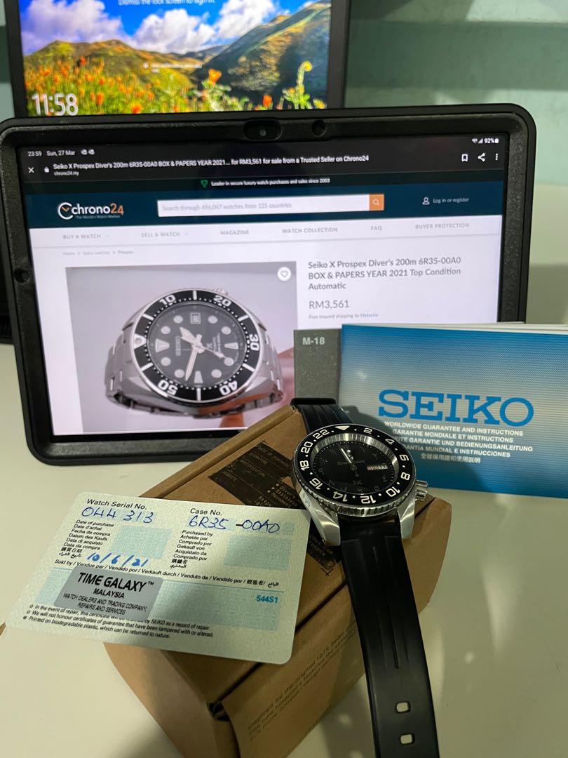 Seiko 6R35-00A0 Divers 200m Year 2021, Men's Fashion, Watches &  Accessories, Watches on Carousell